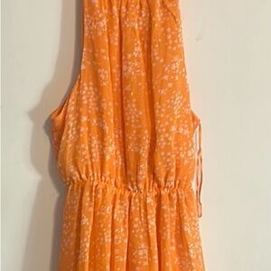 Sienna Sky Vibrant Orange Floral Dress